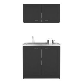 Cabinet Set Zeus, Garage, Black