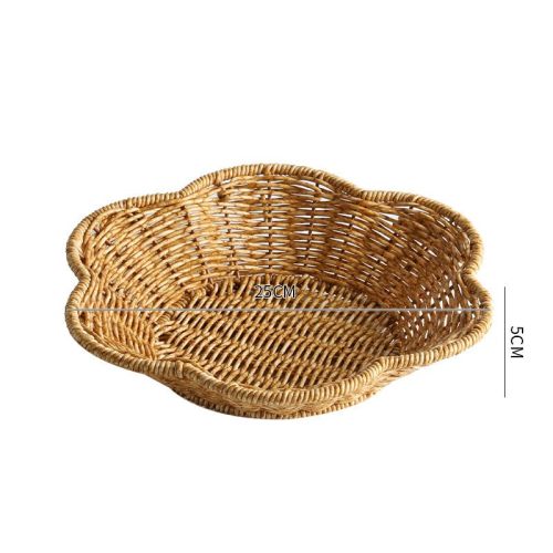 Rattan-like Flower Large Household Dried Fruit Candy Tray Light Luxury Snack Basket