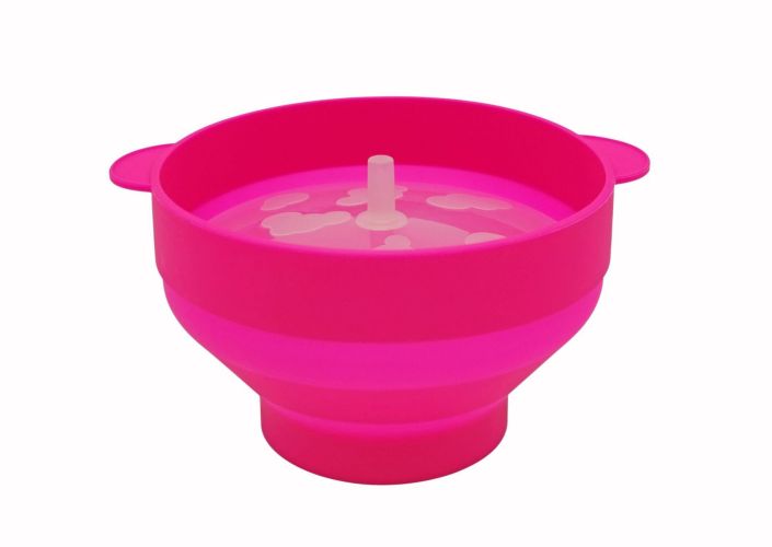 Microwave Oven Popcorn Machine Silicone Small Popcorn Bucket Bowl With Cover Foldable