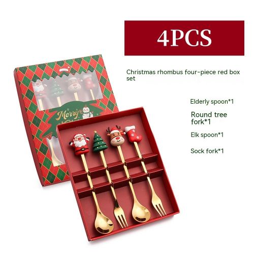 Creative Stainless Steel Christmas Spoon Kit